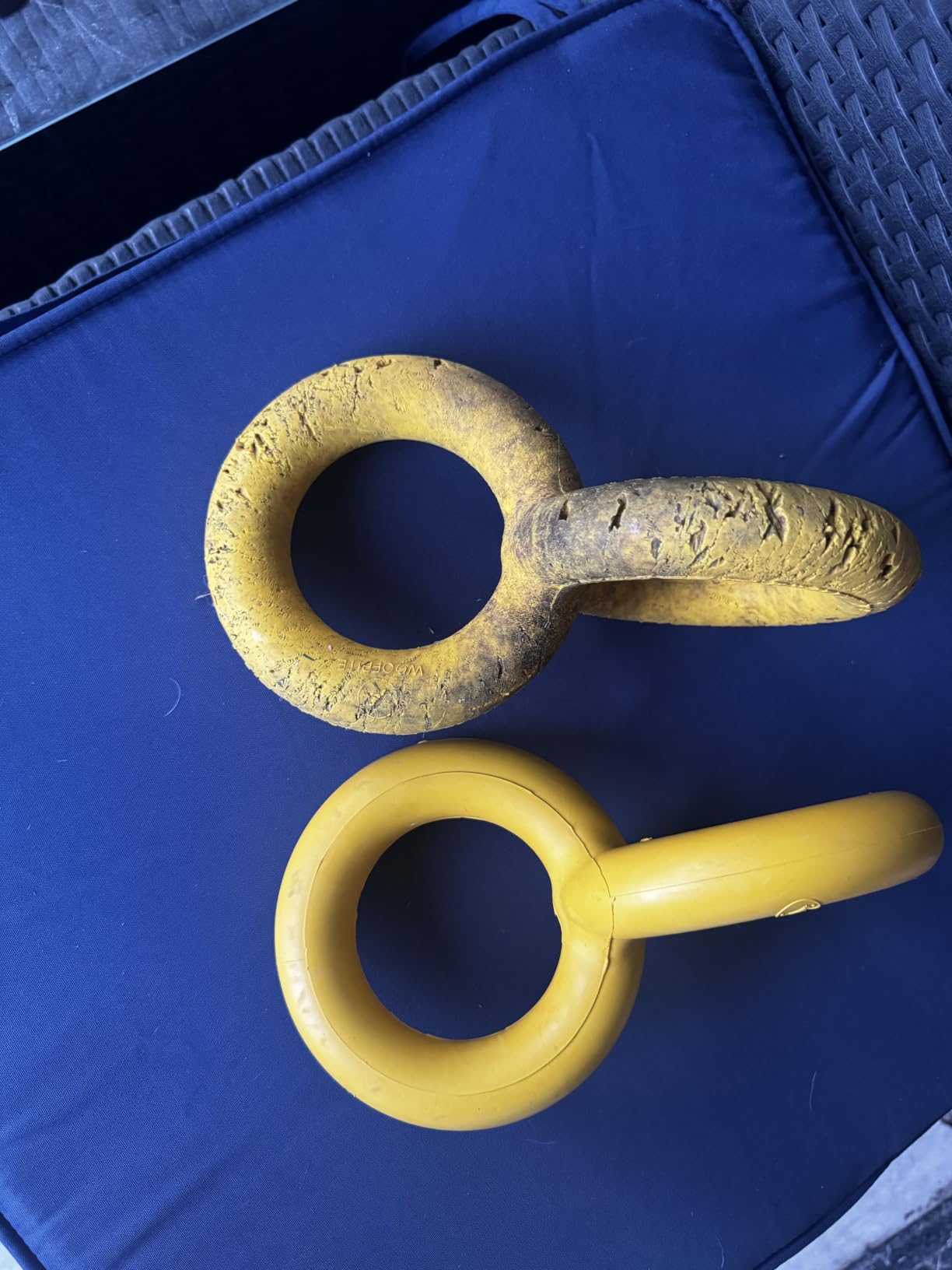 Tug Rings - Indestructible Dog Toy for Aggressive Chewers - Durable Power Chewer Toy - Tough, Heavy Duty Natural Rubber - Safe & Non-Toxic Medium/Large Breed - 6.5in customer photo 1