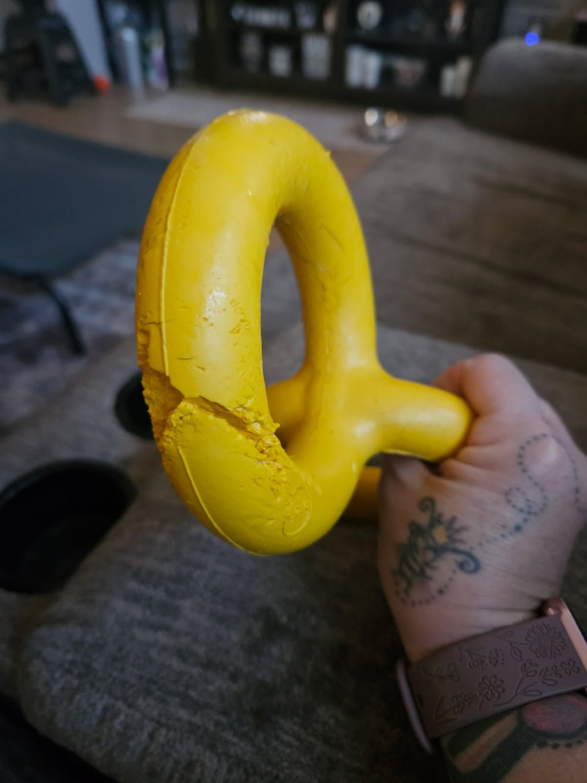 Tug Rings - Indestructible Dog Toy for Aggressive Chewers - Durable Power Chewer Toy - Tough, Heavy Duty Natural Rubber - Safe & Non-Toxic Medium/Large Breed - 6.5in customer photo 2