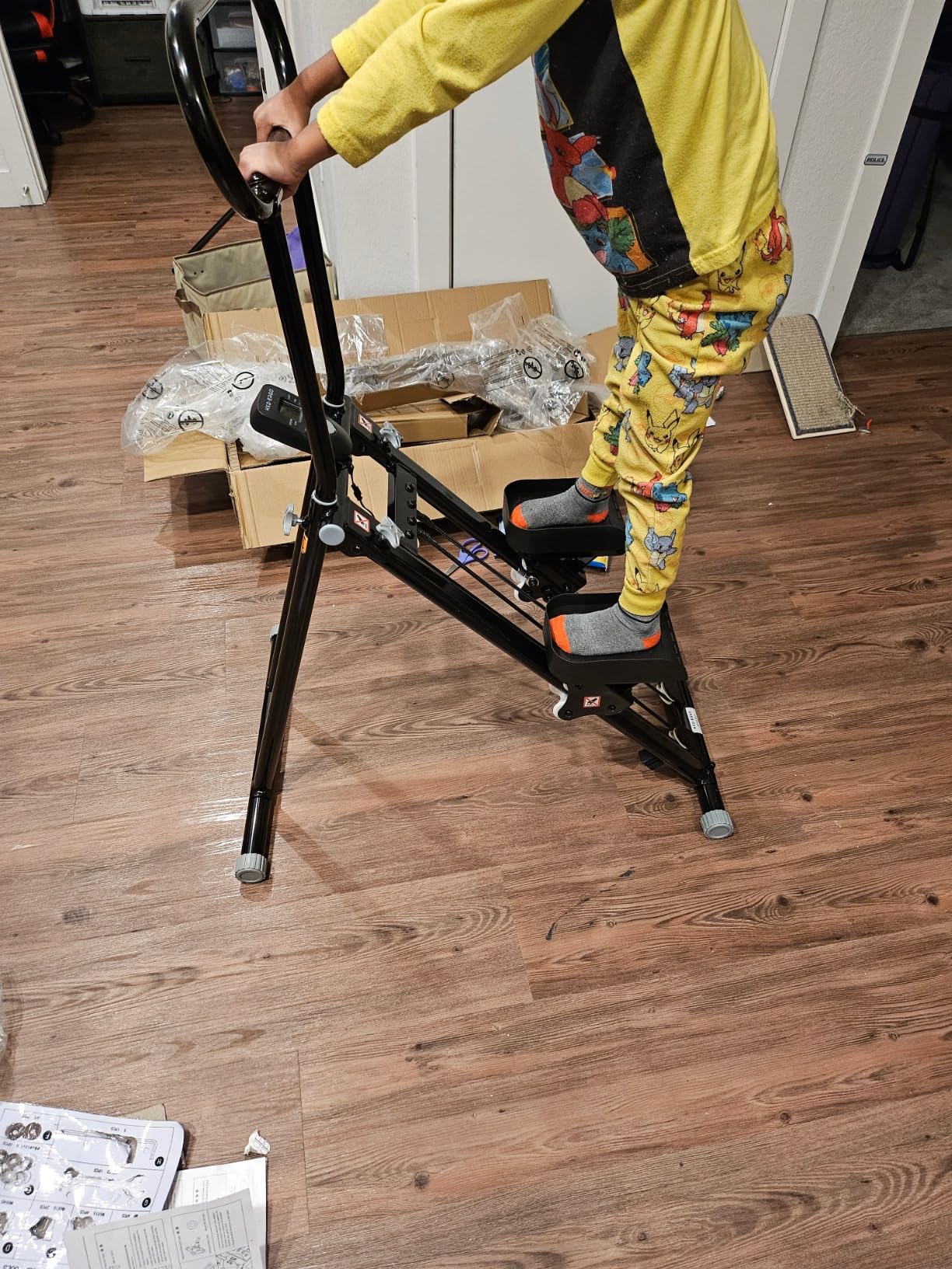 HXD-ERGO Stair Stepper for Home, New Version 6 Adjustable Resistance Vertical Climber Cardio Exercise Machine, Folding Stair Climber for Full Body Workout with Adjustable Handlebar customer photo 2