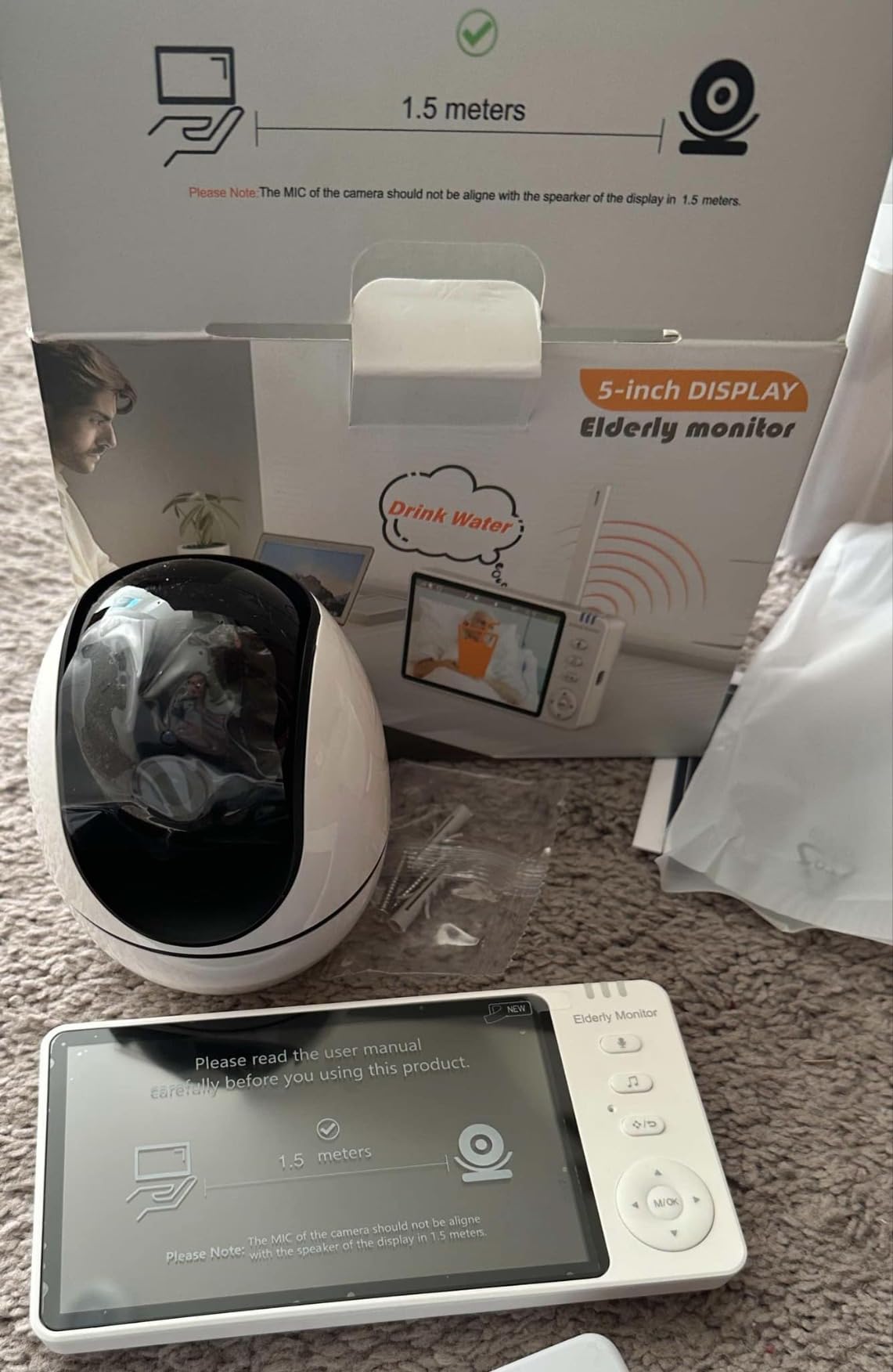 Elderly Monitors with Camera and Audio, Two-Way Talk Room Monitors for Elderly, Med Reminder Camera for Elderly Monitoring, Baby Monitors for Elderly Care and Caregivers, Video Monitor for Elderly customer photo 1