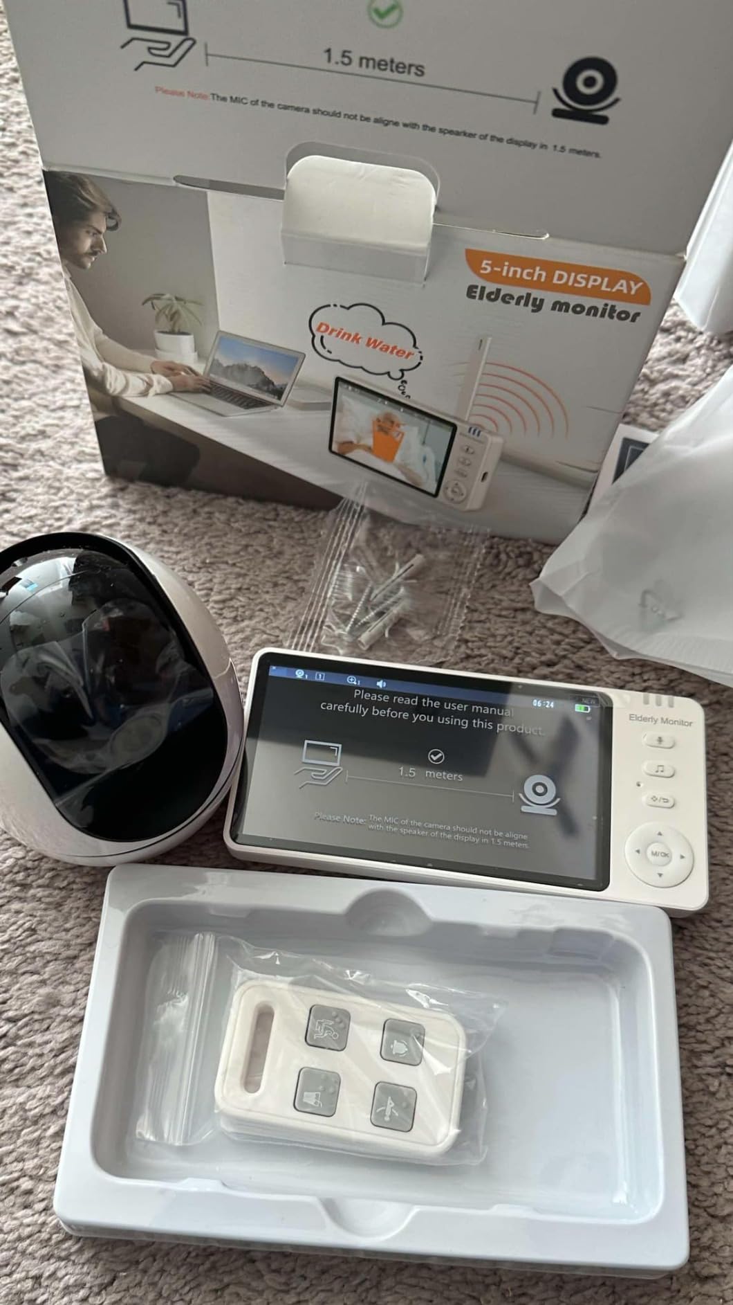 Elderly Monitors with Camera and Audio, Two-Way Talk Room Monitors for Elderly, Med Reminder Camera for Elderly Monitoring, Baby Monitors for Elderly Care and Caregivers, Video Monitor for Elderly customer photo 2