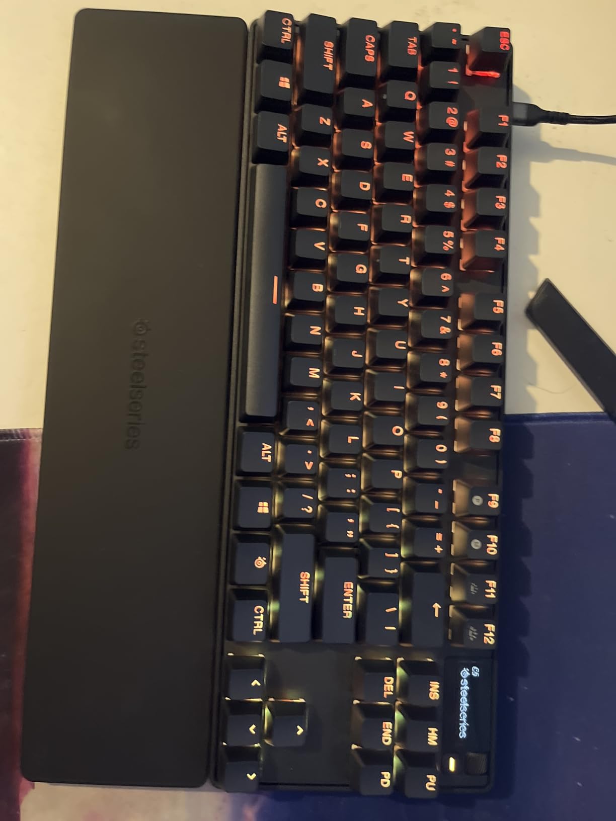 SteelSeries Apex Pro TKL Gen 3 Gaming Keyboard - OmniPoint 3.0 Analog Magnetic Switches, Quickset Auto-Presets (Rapid Trigger, Rapid Tap/SOCD, Protection Mode), OLED, RGB, PBT Keycaps, USB-C, Black customer photo 1