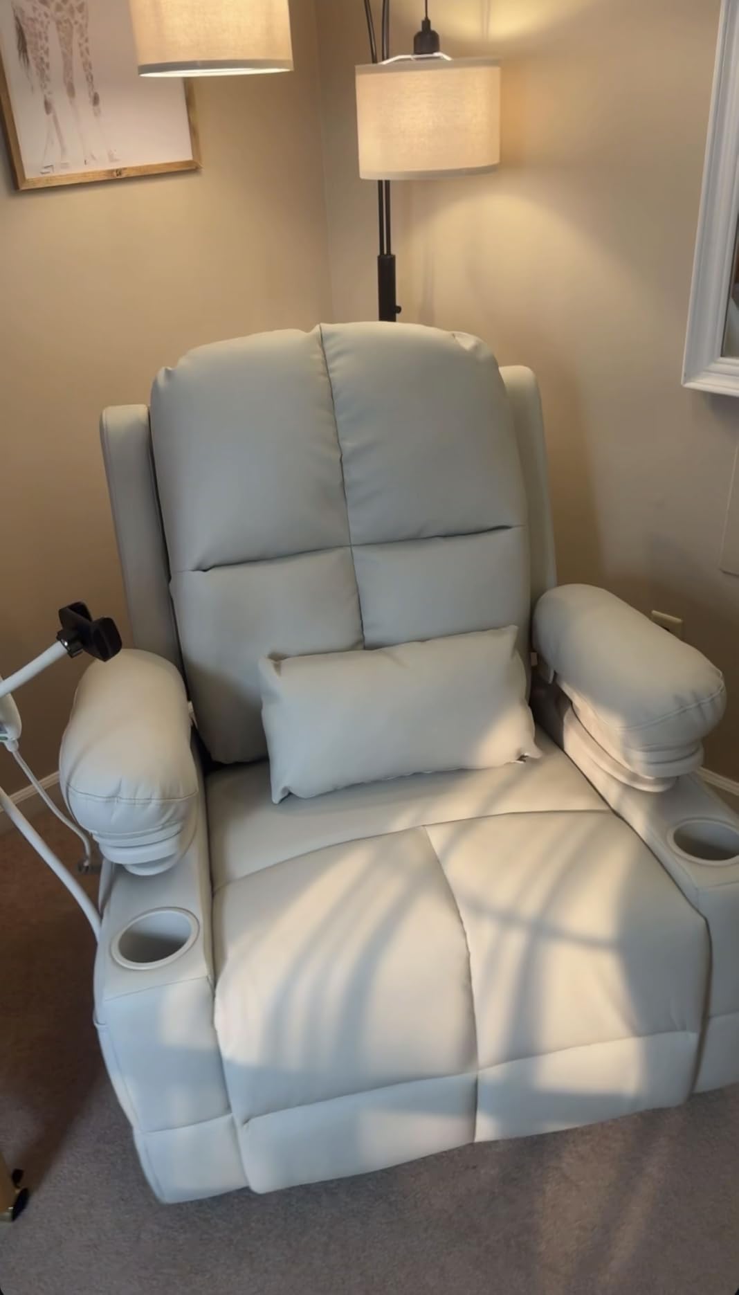 MAMAZING Lullapod Power Nursery Rocking Chair with HugAssist Armrest | Triple Motor Power Nursing Recliner with 270° Swivel Glider & Quiet Rocking, Dual Charging Ports & Built-In Storage customer photo 2