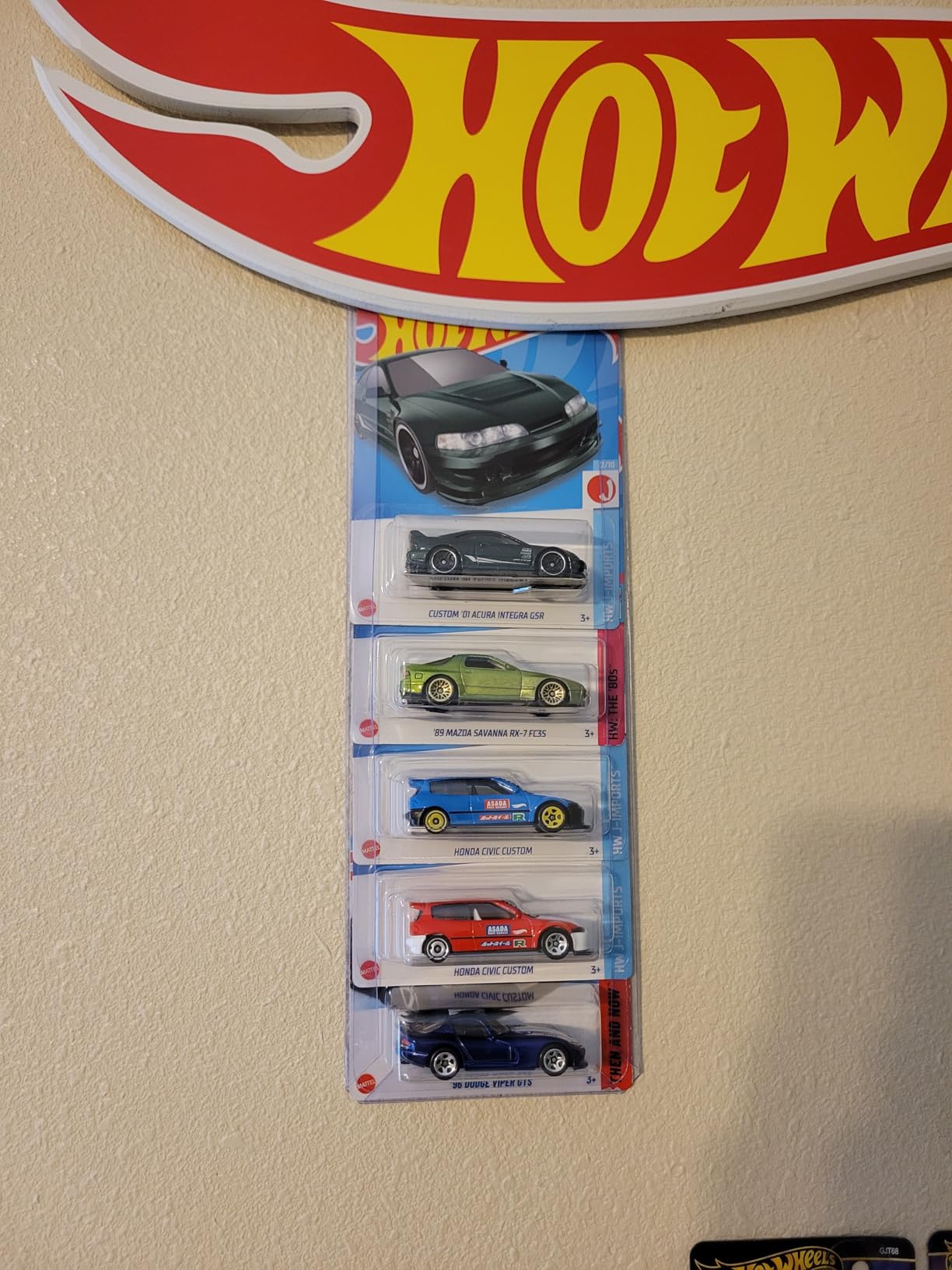 5 Pcs Diecast Display Case for Hot-Wheels Match-Box,Toy Car Storage Organizer,Compatible with Hot-Wheels Match-Box Packaged Cars,Packaged Cars Display Wall Mount (5pcs) customer photo 2