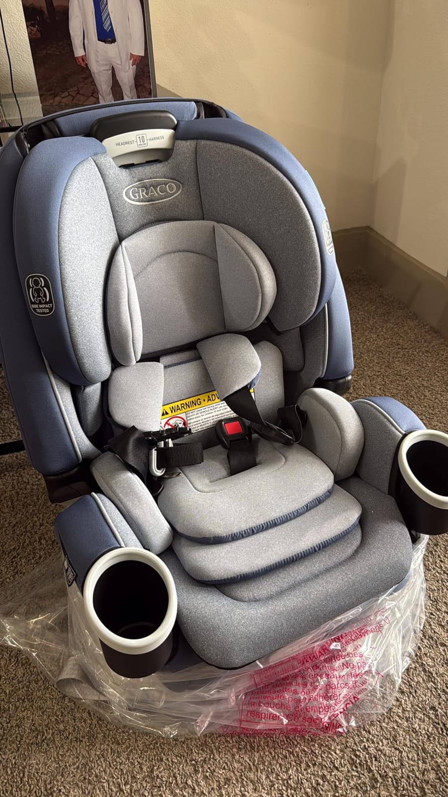 Graco 4Ever DLX 4-in-1 Baby Car Seat, Infant to Toddler Car Seat, 10 Years of Use, Rear-Facing, Forward-Facing, Highback Booster, and Backless Booster Seat Modes, Comfortable and Convenient, Charlie customer photo 2