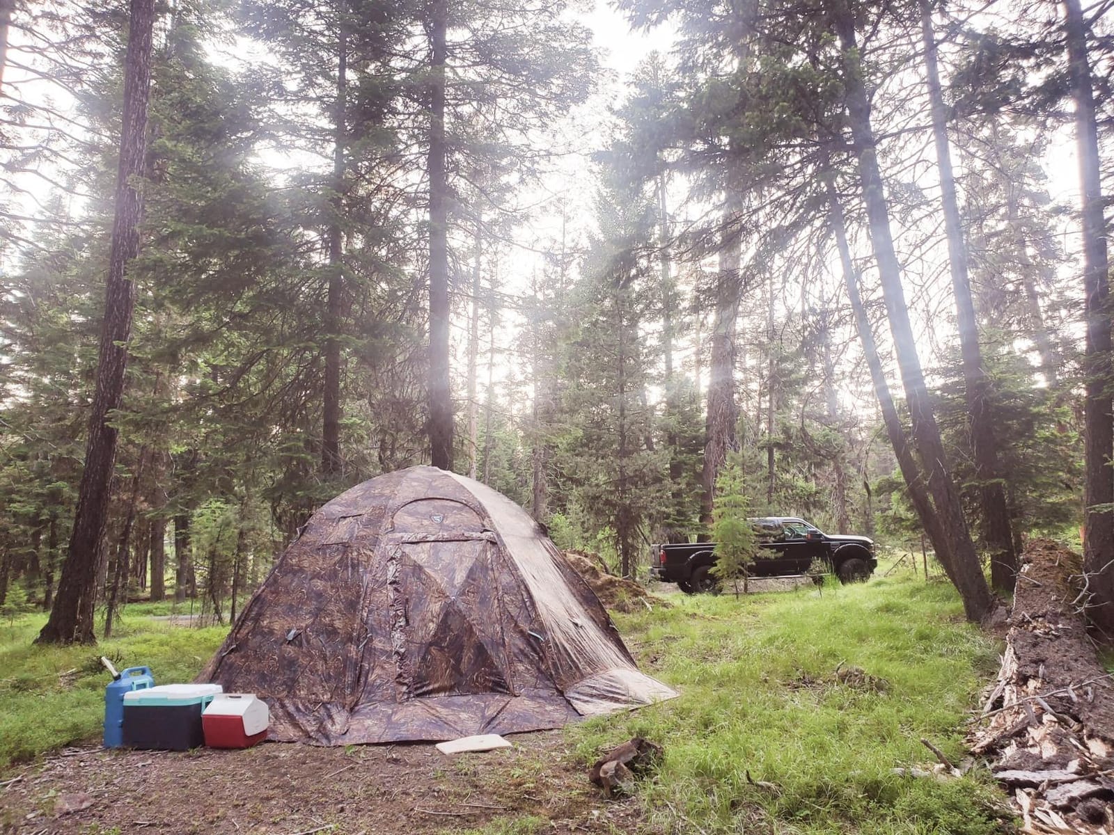 RBM Outdoors Double-Layer Hot Tent with Stove Jack, 4 Season Shelter | Fast Umbrella Setup, Double Wall Winter Camping Tents, Extreme Cold Weather, Ice Fishing, Hunting, Expedition & Basecamp customer photo 2