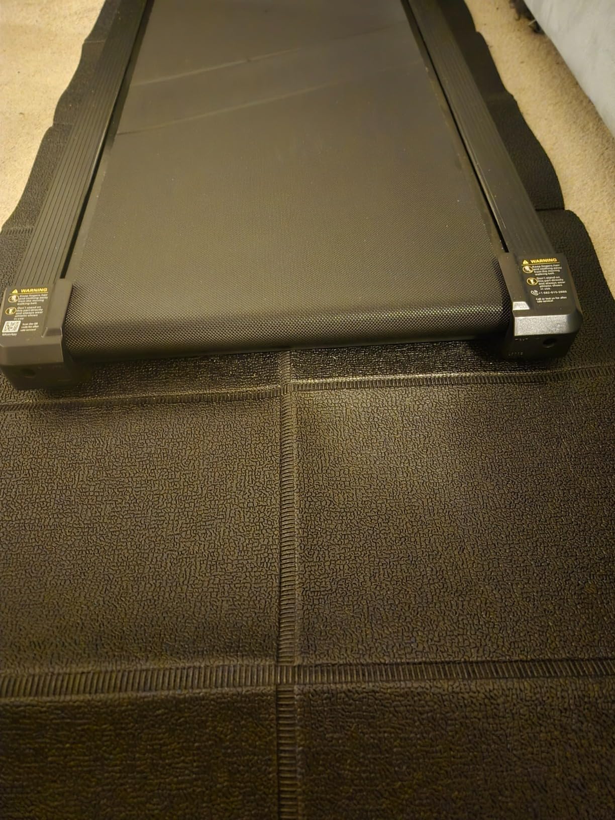 Foldable Rubber Treadmill Mat - Exercise Bike Mat with Waterproof | Non-Slip, Shock Absorption, Exercise Equipment Mat, Protect Floor, for Home Gym Workout, for Bike/Elliptical, Mat for Carpet customer photo 1