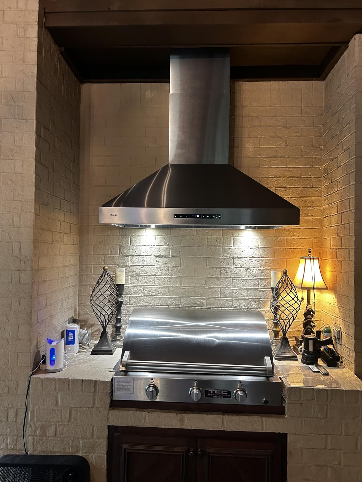 Wall Mount Range Hood 48 Inch 1200 CFM Ultra Powerful Commercial Vent Hood with Remote Control, Gesture & Touch Panel, 4 Speeds & Stainless Steel Filters customer photo 2