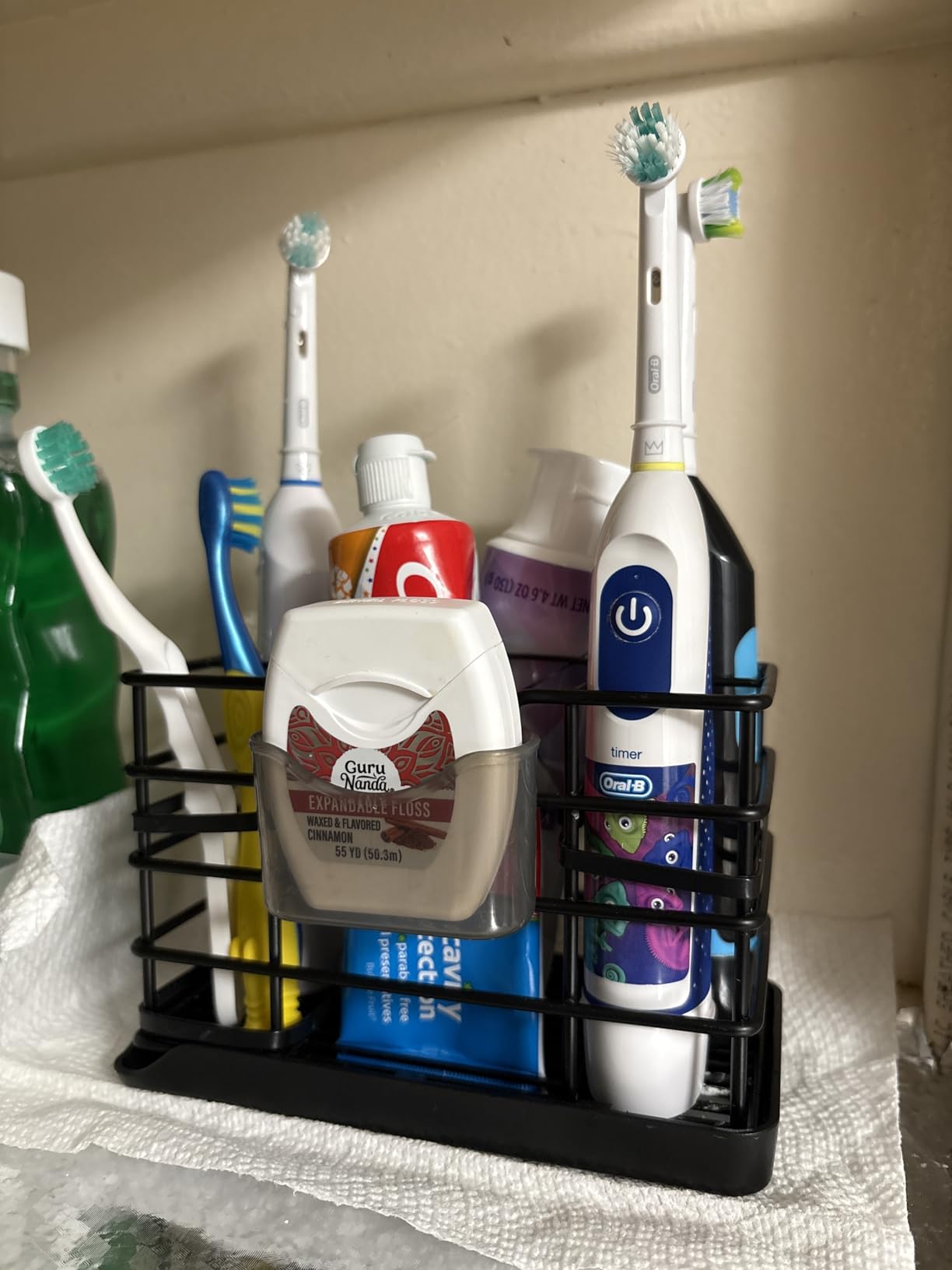 Toothbrush Holders for Bathroom, Black, Stainless Steel, Detachable, 3 Slot | Easy to Clean, Multifunctional, Kids Electric Toothbrush Organizer, Drainage, Removable, For Bathroom, Vanity, Kitchen Sink, Office customer photo 2
