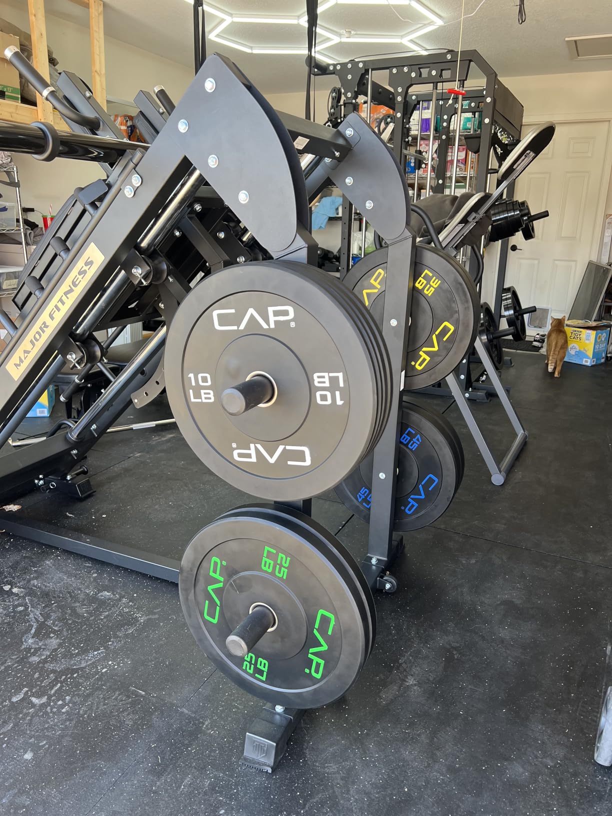 CAP 2-inch Olympic Bumper Plate Weight Set | 100-370 lbs | Multiple Colors | Storage Rack Optional customer photo 2