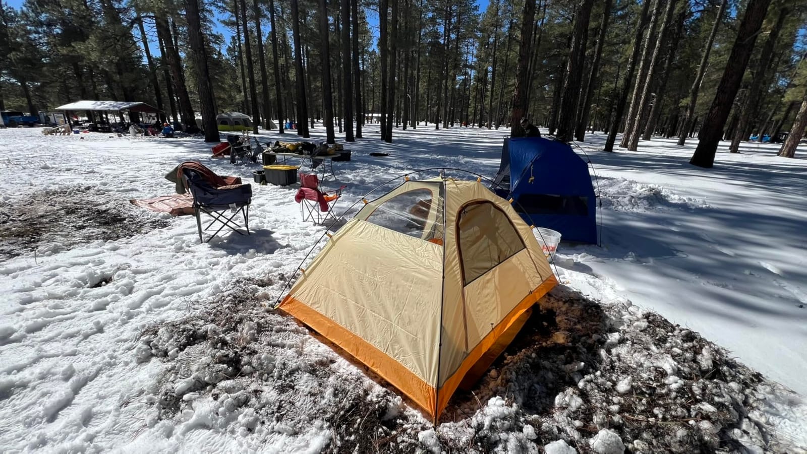 BISINNA 4 Season Tent for Backpacking Winter Tents 2 Person Lightweight Cold Weather Tents Waterproof Double Layer All Season Tent Aluminum Alloy Poles Easy Set Up for Camping, Hiking, Outdoor customer photo 1