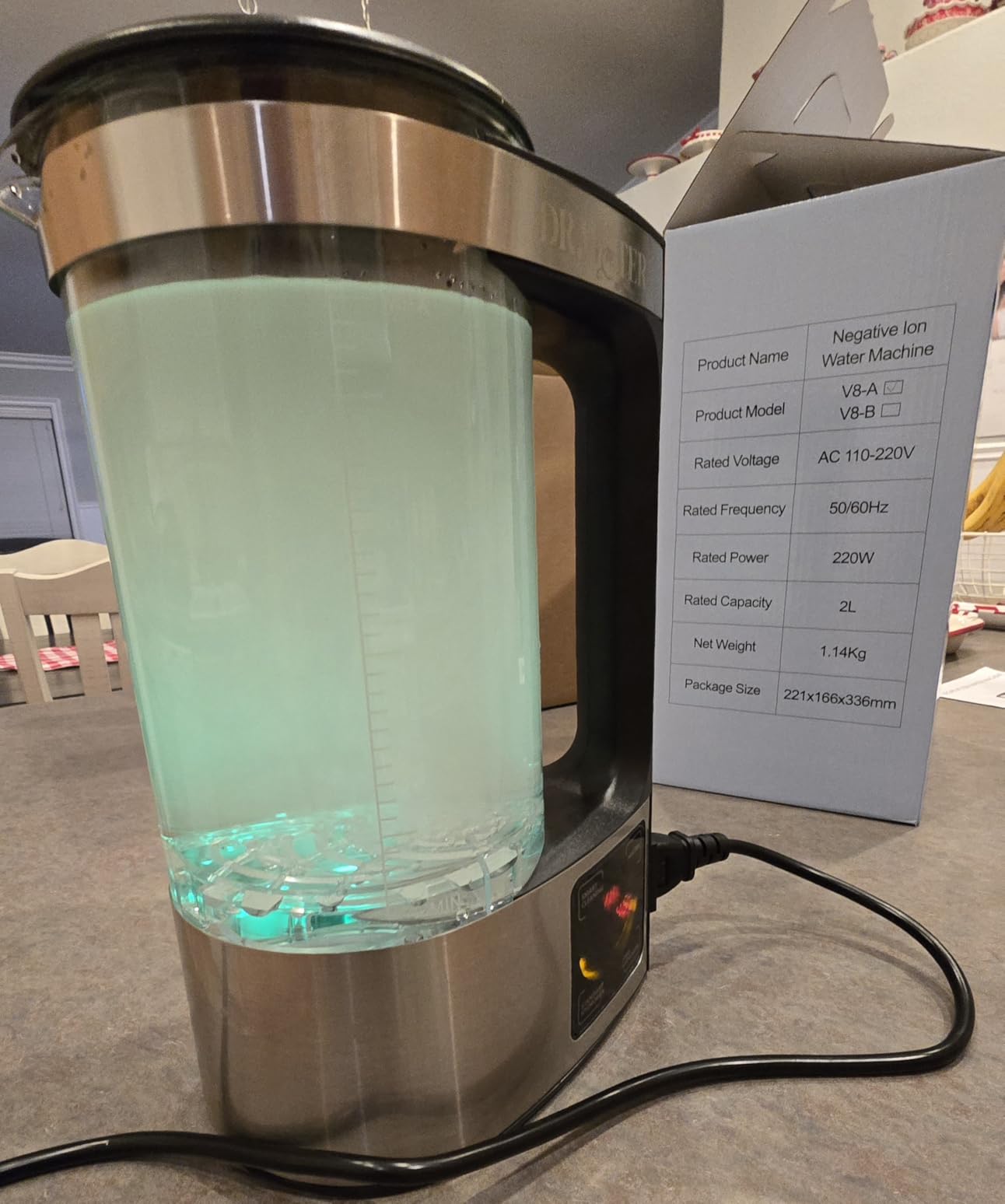 HydroPitcher | 68 Oz Hydrogen Water Pitcher - BPA Free Rich Hydrogen Water Generator - Electrolysis Jug with SPE/PEM Technology Hydrogen Water Machine | Chlorine Free Large Hydrogen Water Bottle customer photo 2
