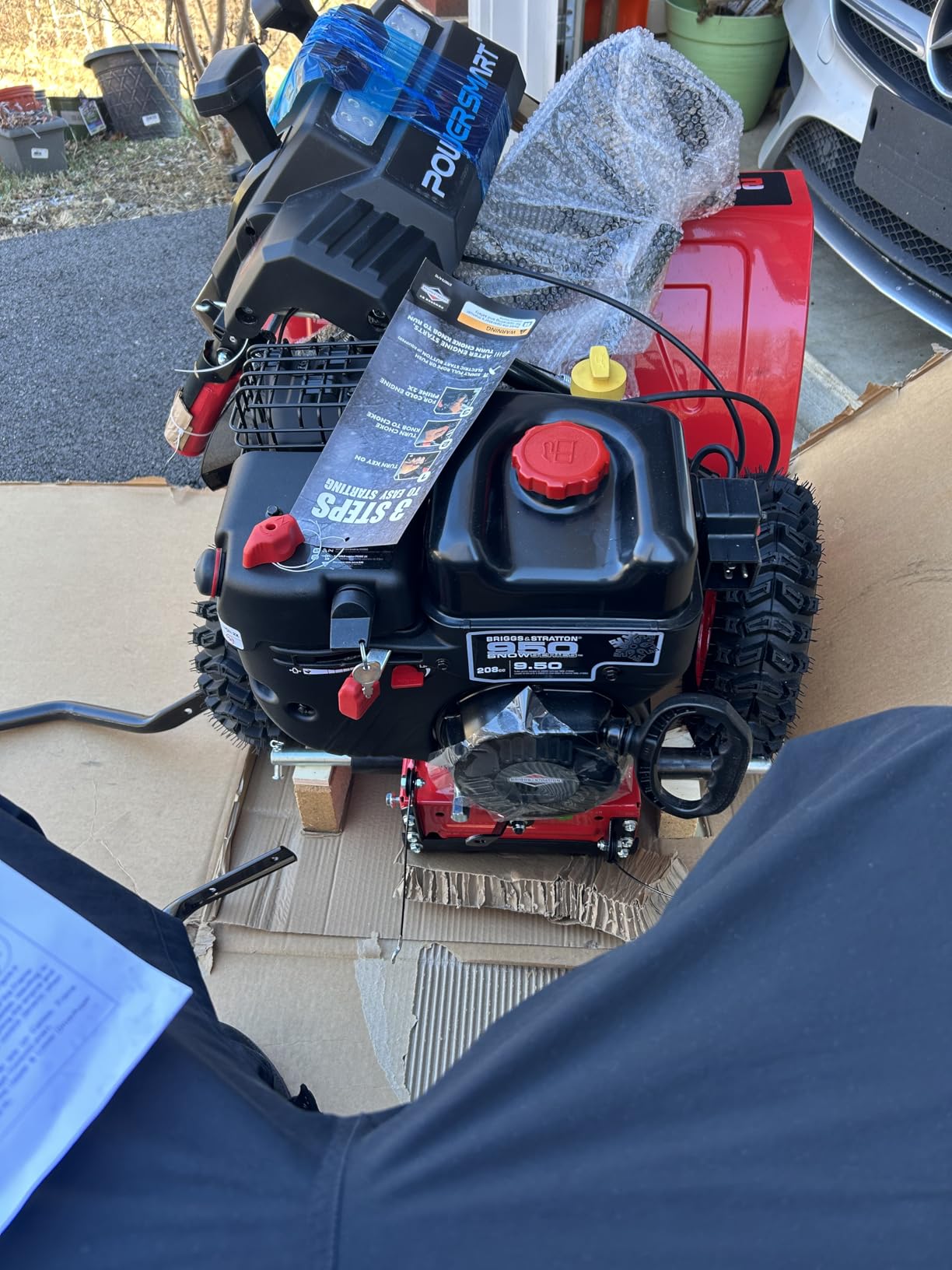 PowerSmart 26-Inch Self-Propelled Gas Snow Blower, Powered by B&S 208cc Engine, Electric Start, 13-Inch Snow Tires, Handle Warmer, Two-Stage Snow Blowers with LED Lights customer photo 2
