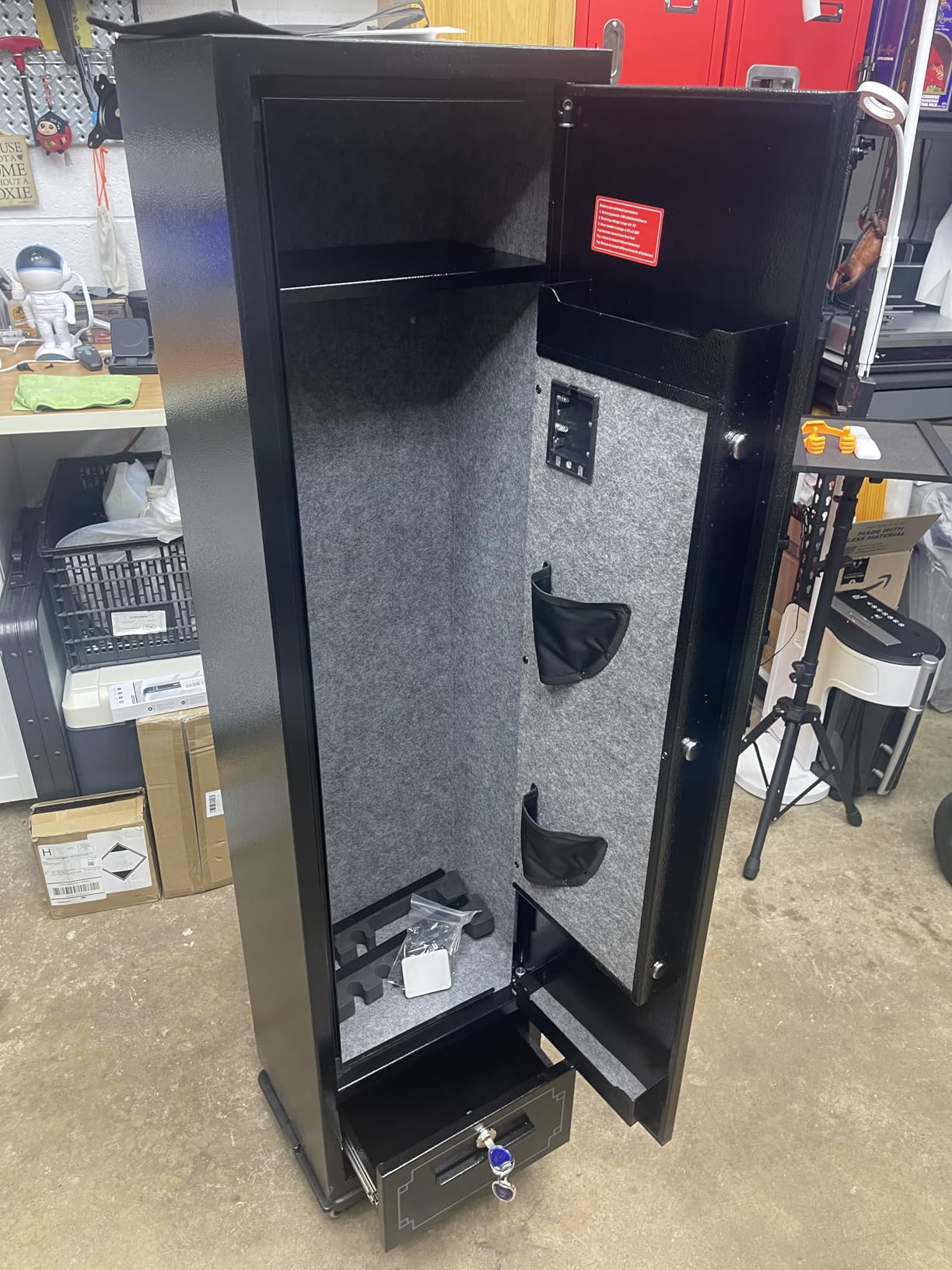 KAER 5-6 Gun Safe, Gun Safes for Rifle and Pistols, Rifle Safe for Home, No Assembly Needed, Fits 5-6 Shotgun and Handguns, Quick Access Keypad, Removable Shelf & Gun Rack, Smart Alarm and Mute for Home customer photo 1
