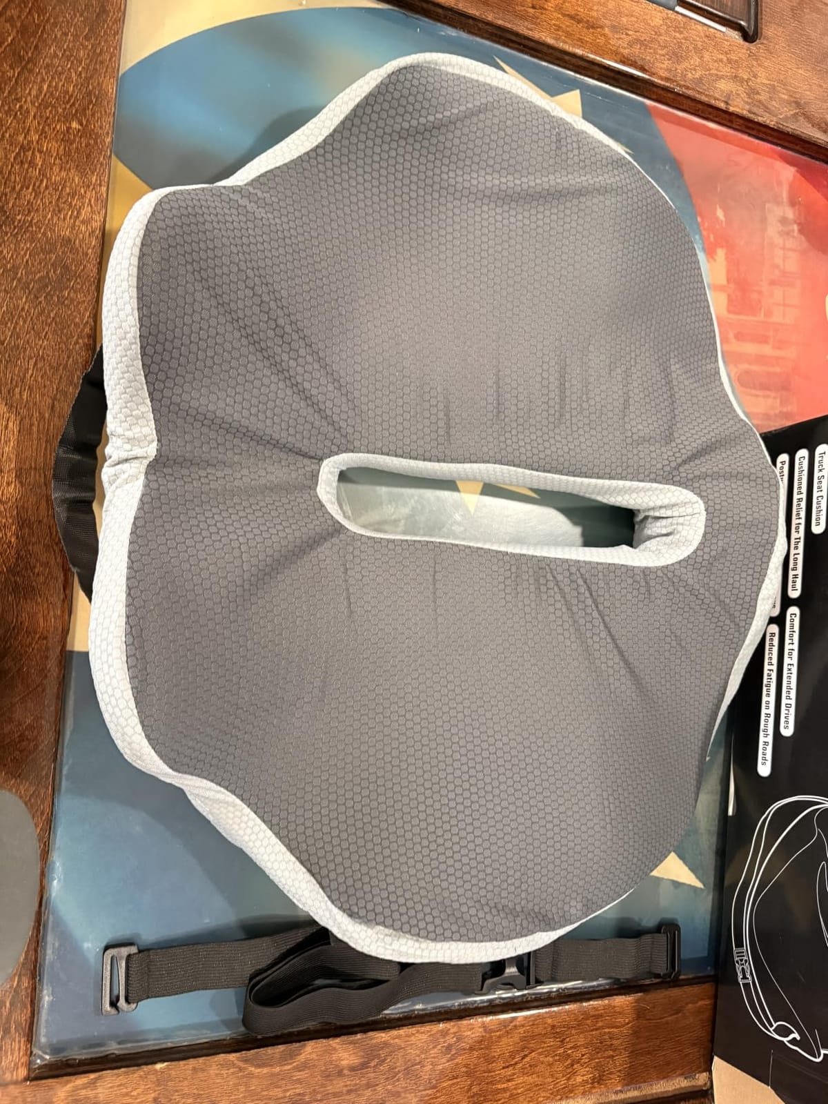 X-Large Truck Seat Cushion for Truck Drivers, Memory Foam Support | Seat Cushion for Long Driving & Sitting, Tailbone Pain Relief, Ergonomic Back Support, Non-Slip Washable Cover for Cars customer photo 1