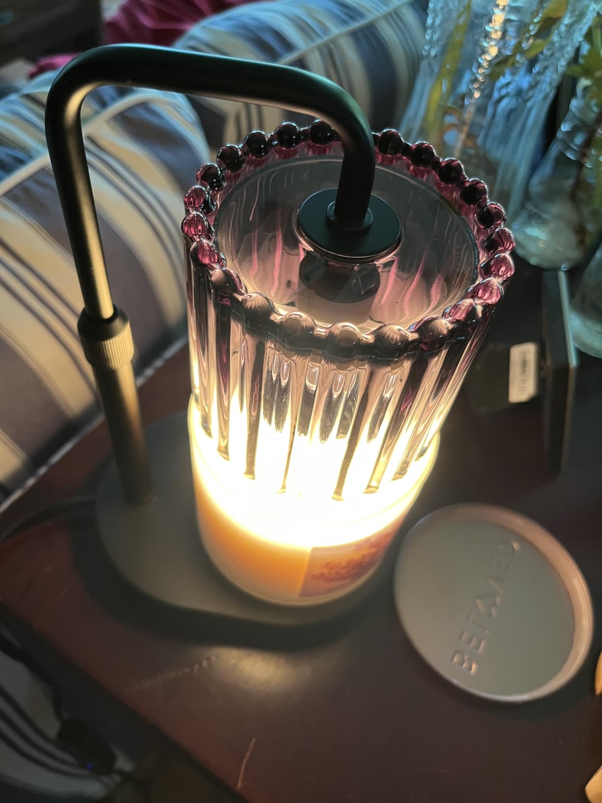 Candeldo Candle Warmer Lamp with Timer: Black Wax Melt Warmer | Height Adjustable, Dimmable, with 2 Bulbs, Modern Farmhouse Decor for Home, Bedroom, Gifts for Women, Birthday, Housewarming customer photo 1