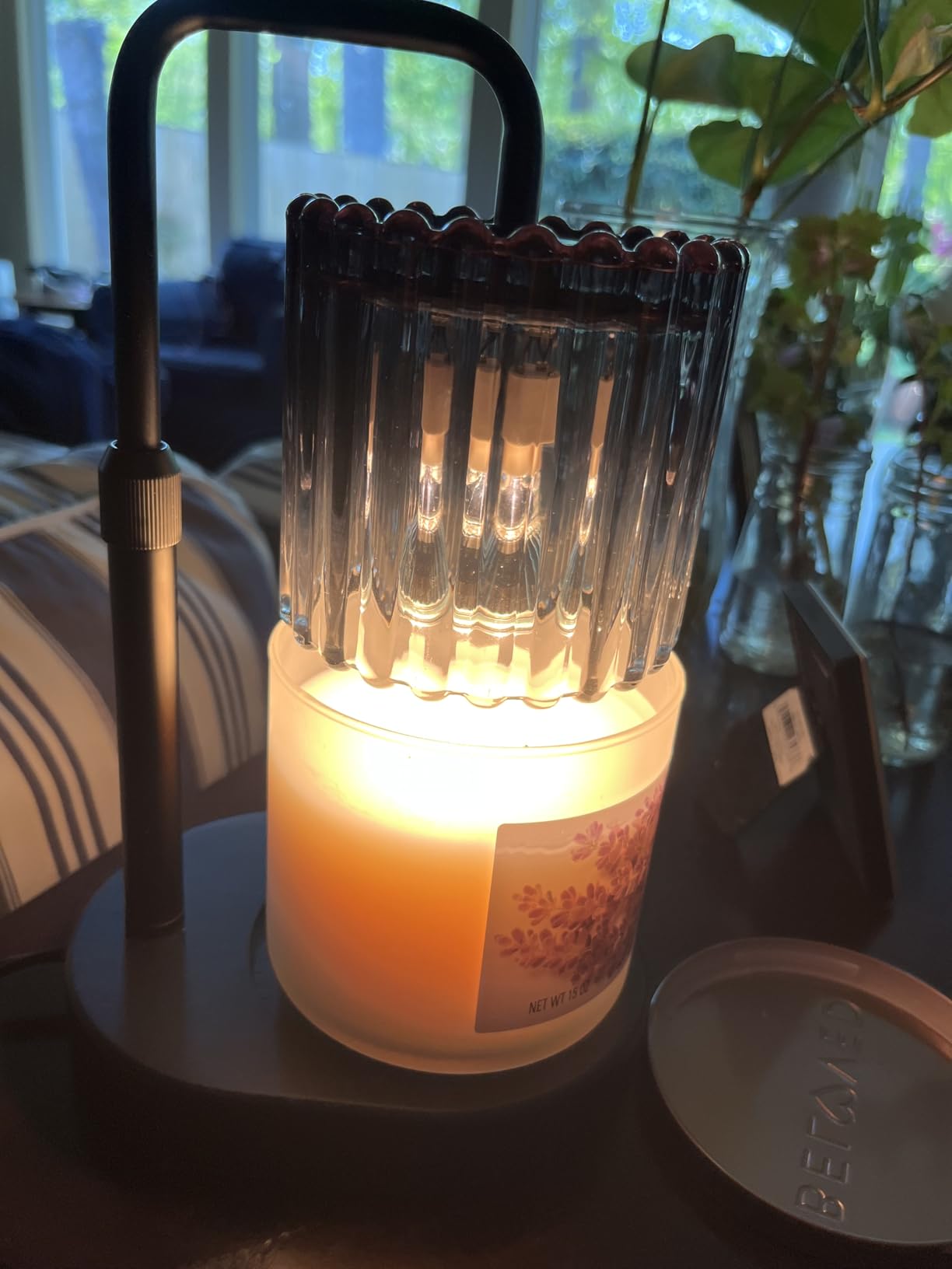 Candeldo Candle Warmer Lamp with Timer: Black Wax Melt Warmer | Height Adjustable, Dimmable, with 2 Bulbs, Modern Farmhouse Decor for Home, Bedroom, Gifts for Women, Birthday, Housewarming customer photo 2