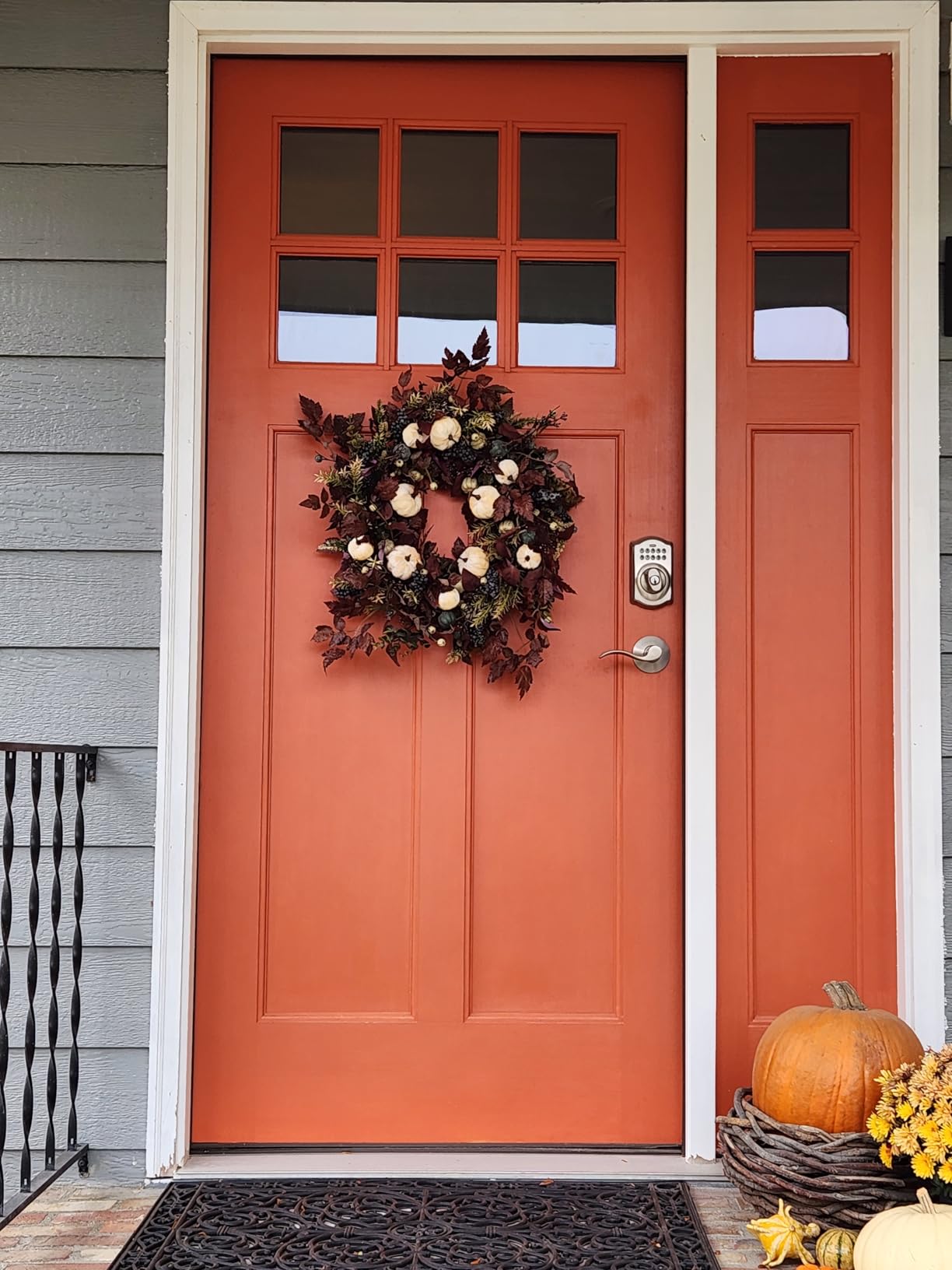 Artificial Spring Summer Wreaths for Front Door 22'' Peony Wreath Colorful Floral Wreath with Peony, Daisy, Poppy Flower Lavender for Indoor Outdoor Farmhouse Home Wall Window Festival Decoration customer photo 1