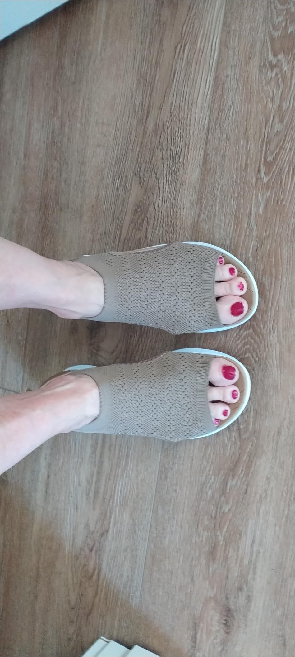 Women Arch Support Orthotic Walking Sandals Open Toe Adjustable Ankle Strap customer photo 2
