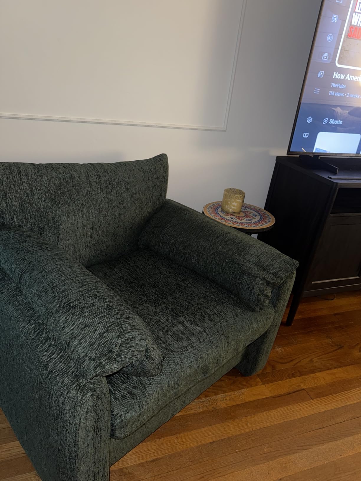 Howjoe Chenille Oversized Armchair, 38.17