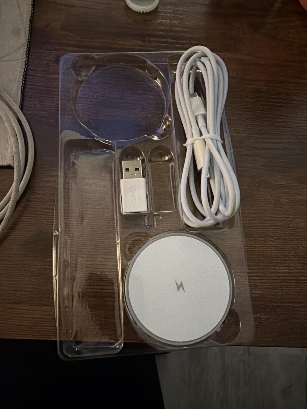 MagSafe Charger 2 Pack Magnetic Wireless Charger Fast Charging Pad | Two USB-C cables and two USB-A adapters, compatible with iPhone 17/16/15/14/13/12 Series and AirPods 4/3/2/Pro customer photo 1