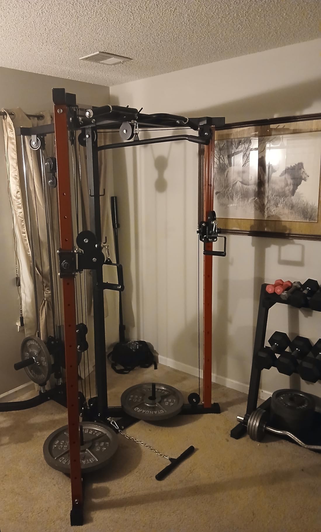 Mikolo Cable Crossover Machine, Functional Trainer with 17 Adjustable Positions, Home Gym Equipment with High and Low Pulley System customer photo 1