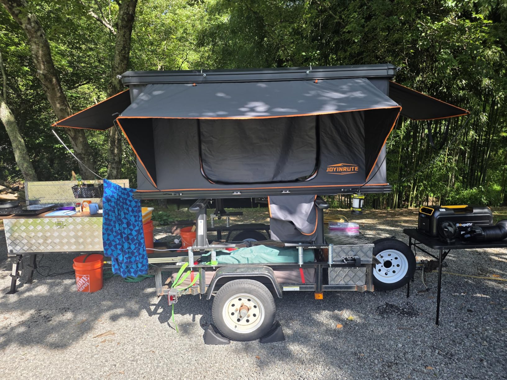 Aluminum Rooftop Tent Hard Shell with Winter Insulation, Pop Up 2 Person Roof Top Hardshell for Camping Truck Van Suitable for Jeep SUV Car customer photo 2