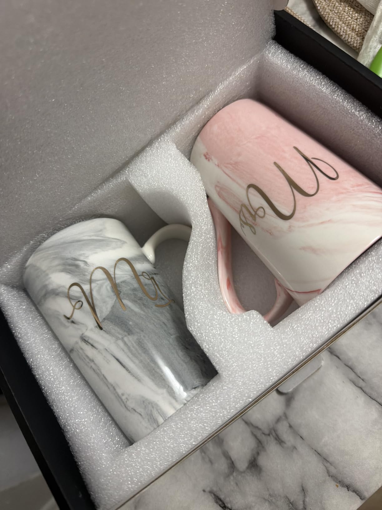 Linkax Wedding Gifts for Couples 2026, Mr and Mrs Coffee Mugs | Christmas Gift for Couples Newlyweds Husband Wife His and Hers Couples Gift Bride to Be Bridal Shower Engagement Anniversary customer photo 2