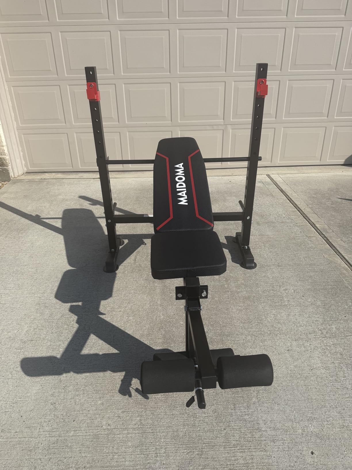 MAIDOMA Foldable 1500LBS Capacity 8 IN 1 Weight Bench Set with Leg Extension/Squat Rack/Preacher Curl, Adjustable Bench Press for Home Gym Full Body Workout (US Stock) customer photo 1