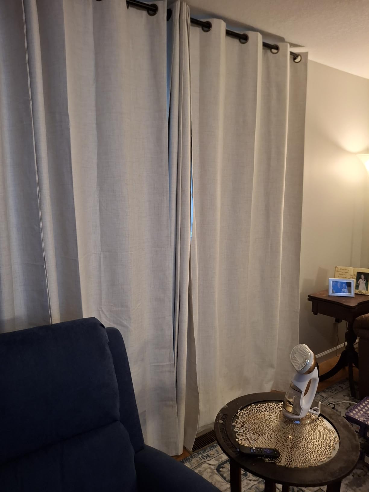 Lajode Baby Blue Linen Blackout Curtains for Nursery - 52x84 Inch 2 Panels customer photo 1