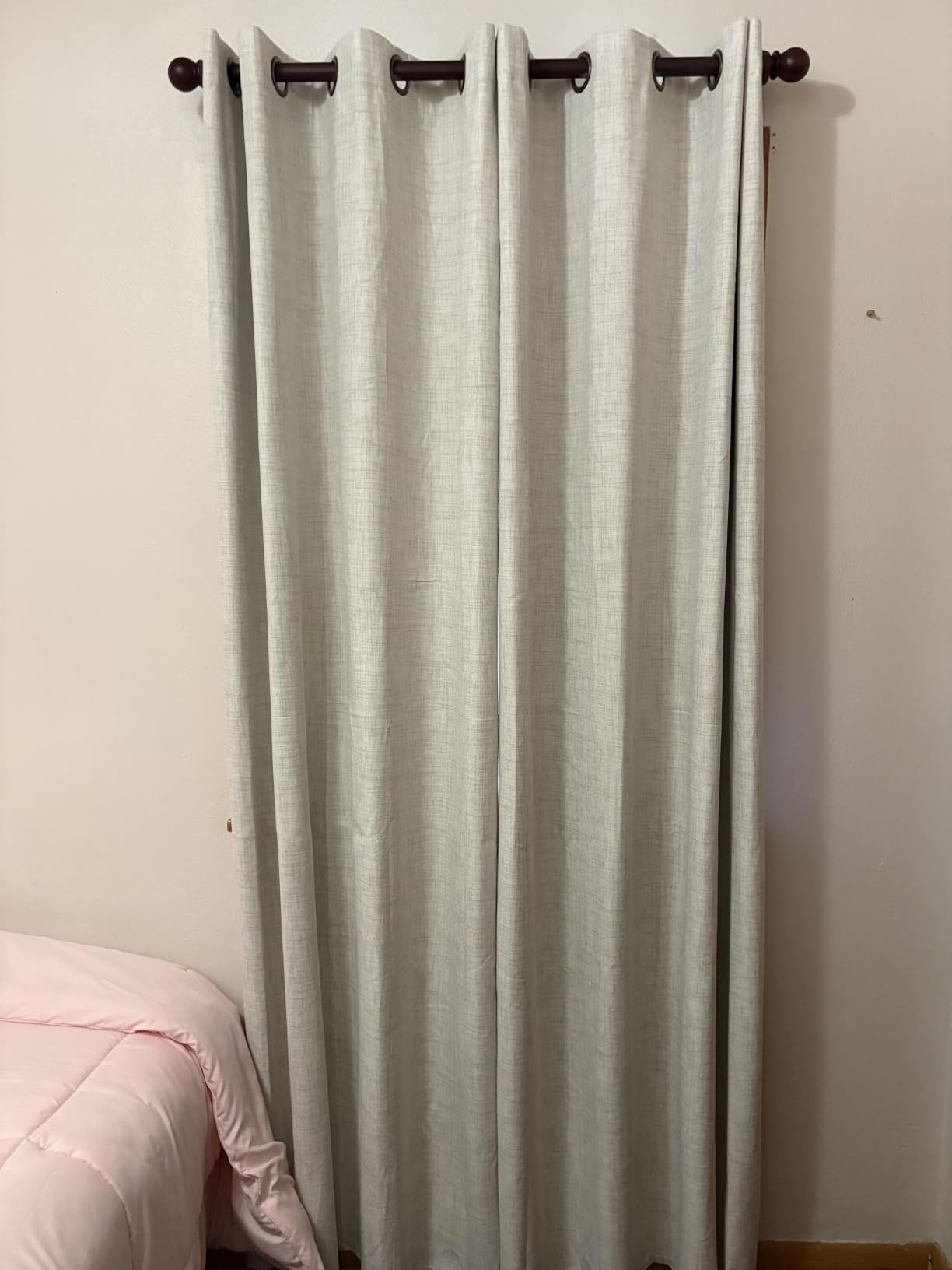 Lajode Baby Blue Linen Blackout Curtains for Nursery - 52x84 Inch 2 Panels customer photo 2