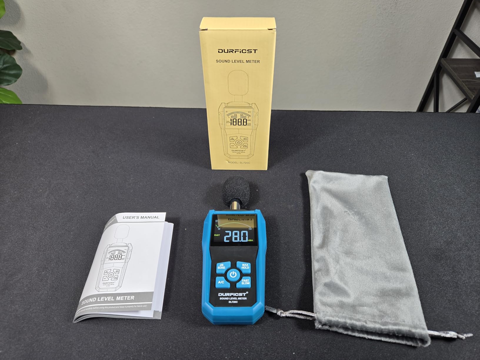 DURFICST Decibel Meter, Sound Level Meter, Noise Decibel Reader 30-130dB | Handheld DB Meter with A/C Weighted, dB/SONE, Fast/Slow, MAX/MIN, SPL Meter for Audio, Home, Industrial, Environmental Noise customer photo 1