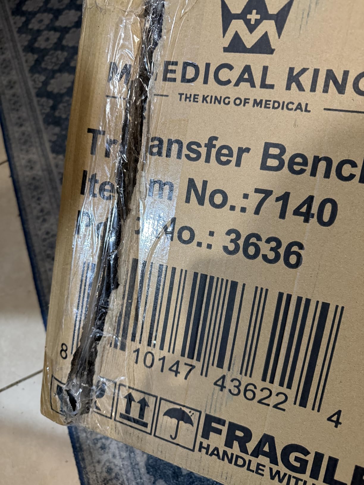 Medical King Transfer Bench MK7140 - Bathtub Shower Chair, Adjustable Height, Holds Up to 400 Lbs, White, Plastic customer photo 2