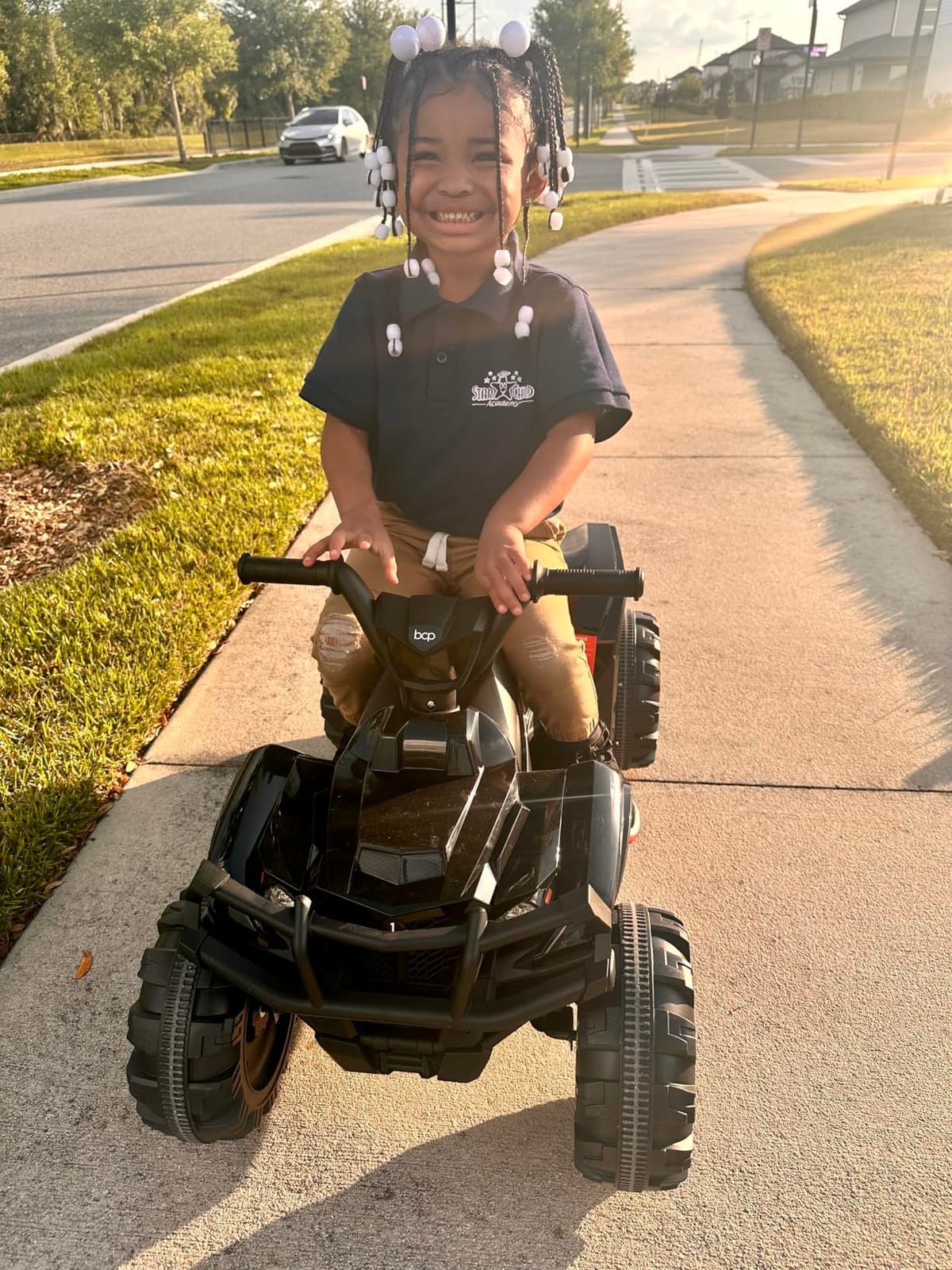 Best Choice Products 12V Kids Ride-On Electric ATV, 4-Wheeler Quad Car Toy w/Bluetooth Audio, 2.4mph Max Speed, Treaded Tires, LED Headlights, Radio - White customer photo 1