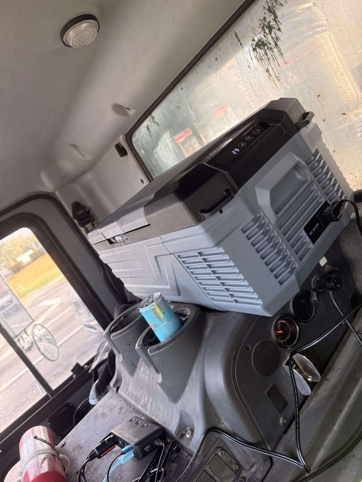 YELLOW JACKET 12 Volt Car Refrigerator, 16 Quart Electric Cooler, Portable Car Fridge for Outdoor Camping Travel, 12V/24V DC 110~240 Volt AC Refrigerator for Truck RV Home Office,-4℉-68℉ customer photo 1