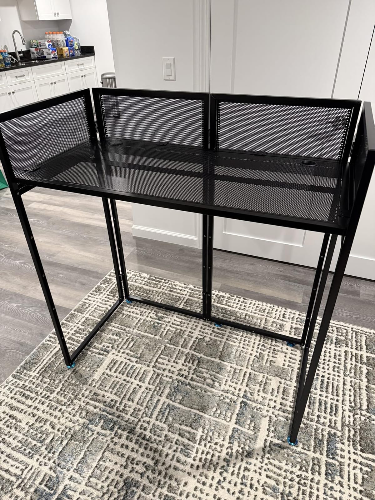 YooKoo Portable DJ Booth, Metal Frame DJ Table, 40