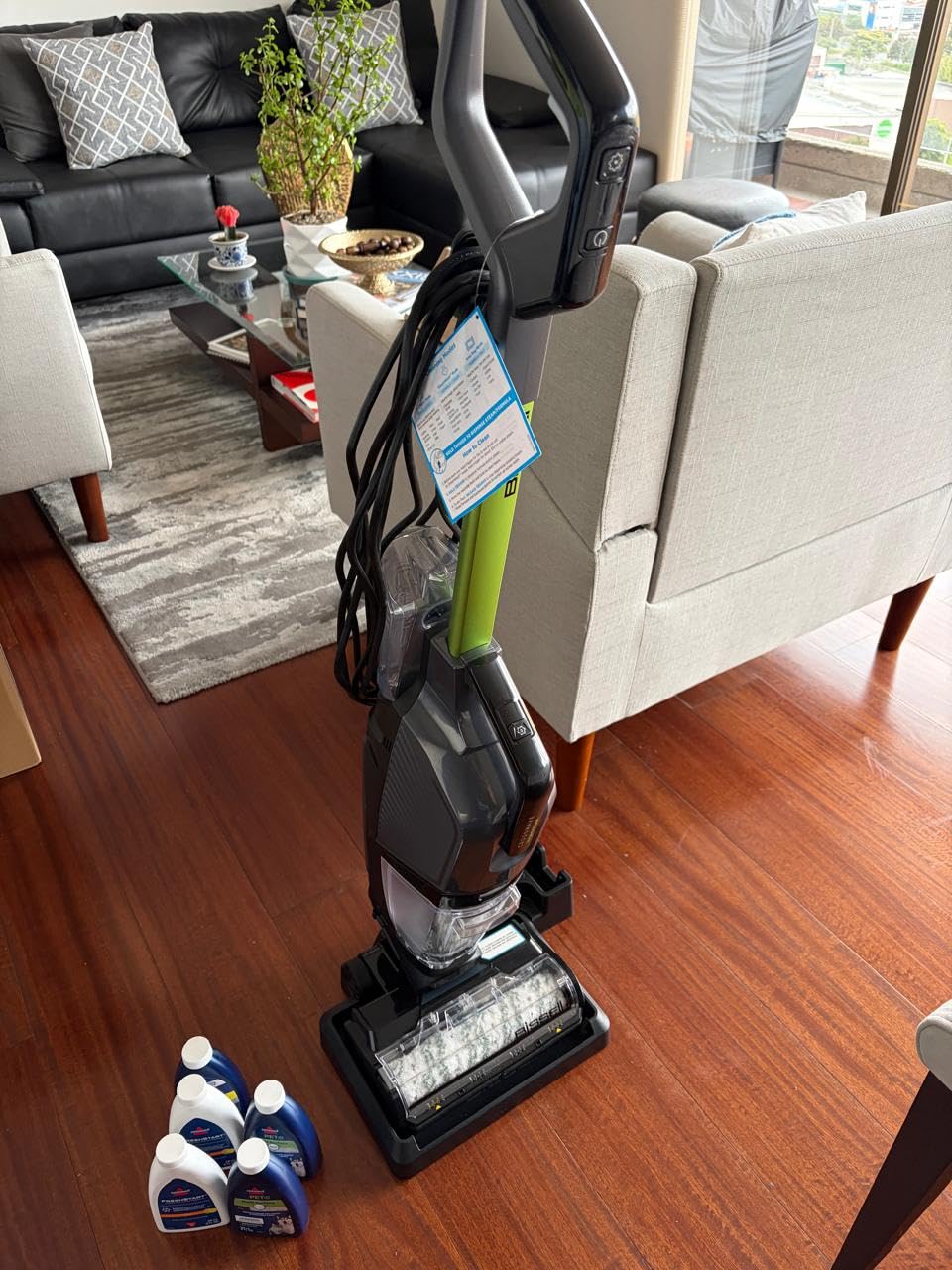 Bissell CrossWave HydroSteam Deluxe 3-in-1 Steam Mop, 3515G | Deluxe steam function for deep sanitizing; sanitize formula included; Green color; hard floor cleaning customer photo 2