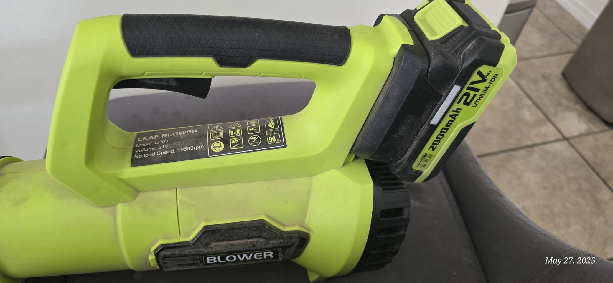 LEAPUL Leaf Blower Cordless 21V with 2 Batteries & Fast Charger customer photo 1