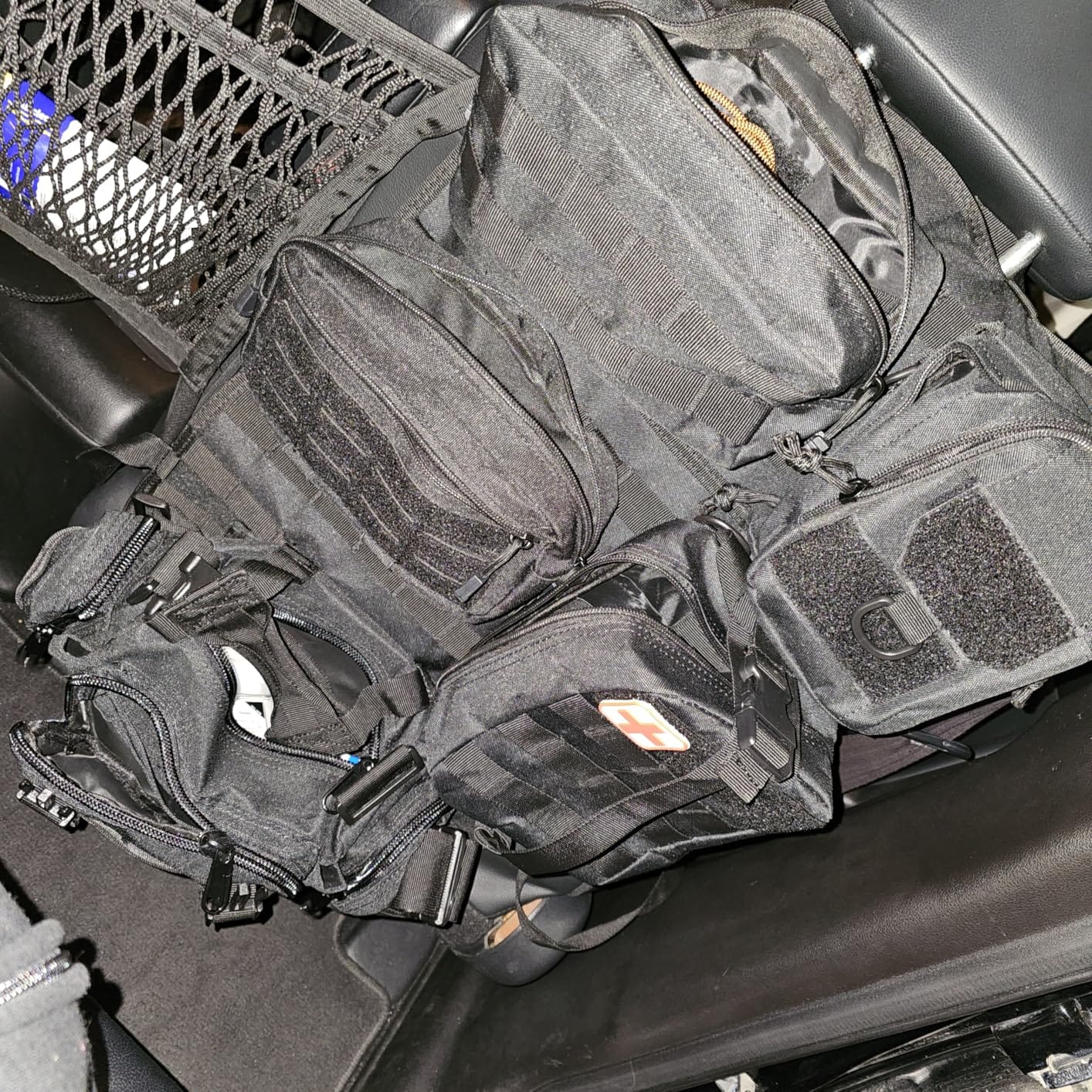 Tactical Car Seat Back Organizer, Tactical Molle Seat Back Organizer with 6 Detachable Molle Pouch, Universal Fits for Car Truck Jeep Vehicle customer photo 1