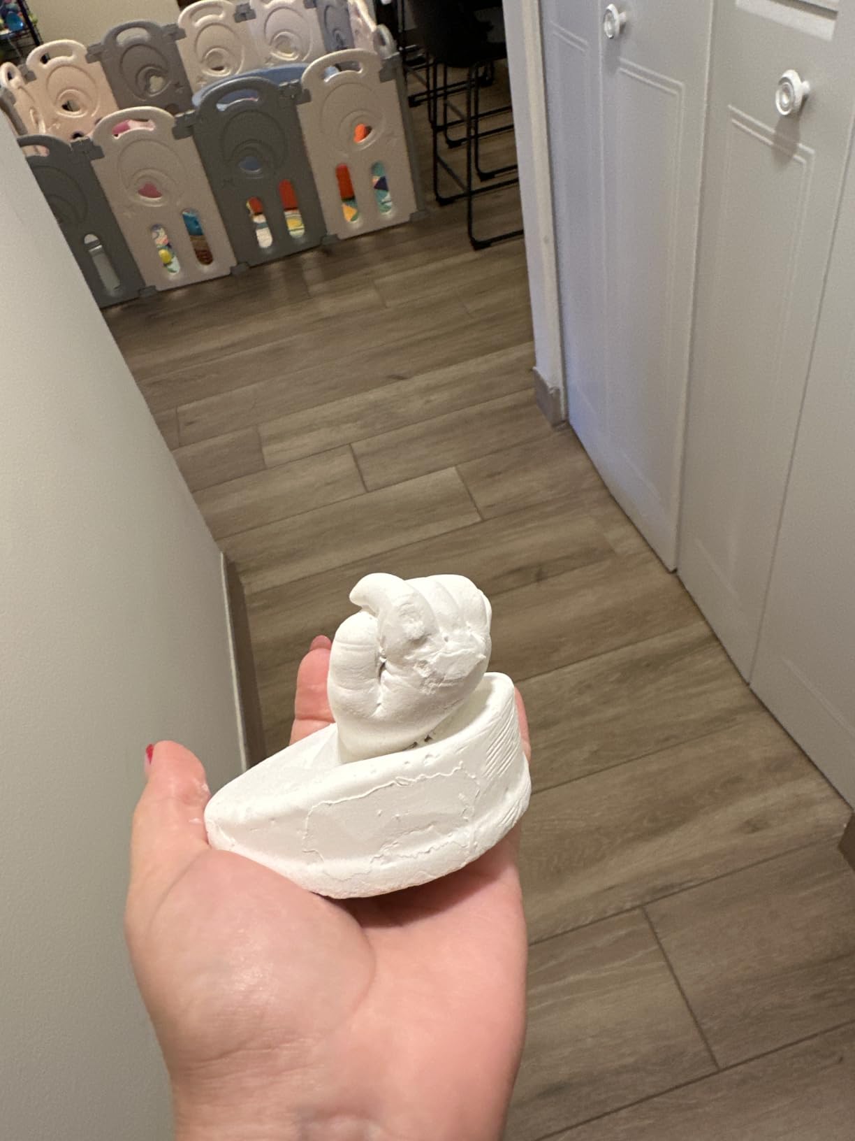 Luna Bean Baby Casting Kit - Hand & Foot Keepsake Mold, 2pc, New Mom Gift | The original baby casting kit - captures newborn hand & foot forever. Non-toxic, safe, easy - perfect new mom gift customer photo 2