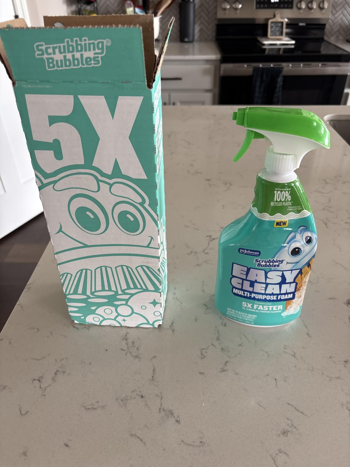 Scrubbing Bubbles Easy Clean Multipurpose Bleach-Free Bathroom Cleaner 32oz | Fast-Acting Foam Cleans Soap Scum, Limescale, Dirt & Grime from Bathroom Surfaces customer photo 2