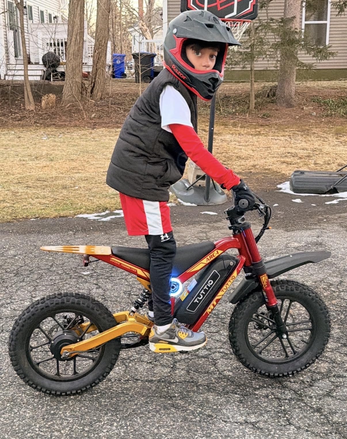 Tuttio ARC-I 36V Electric Dirt Bike for Kids 5-8, 22MPH 750W Mini Dirt Bike | 25 Miles, Adjustable 5 Modes Electric Motor, 16