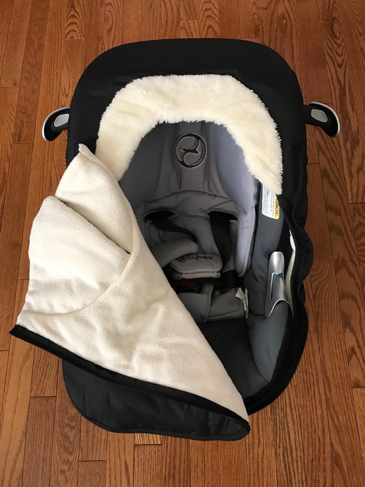 Skip Hop All Seasons Baby Car Seat Cover 4 in 1 Universal Fit with UPF40+ Sunshade and Water Resistant Fabric Oat customer photo 1