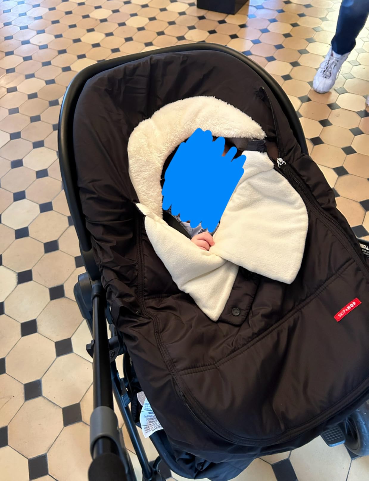Skip Hop All Seasons Baby Car Seat Cover 4 in 1 Universal Fit with UPF40+ Sunshade and Water Resistant Fabric Oat customer photo 2