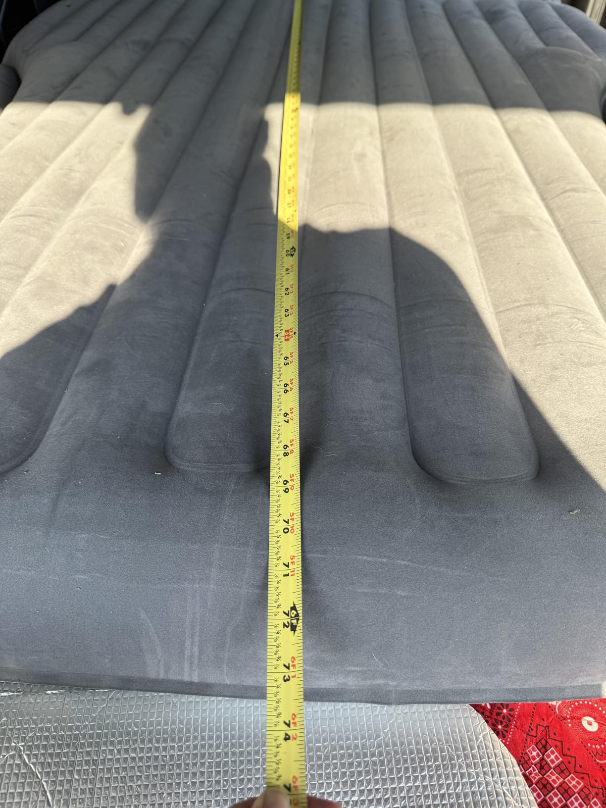Ciremiv SUV Air Mattress with Pump, Double-Sided Thick Flocked Car Bed | Complete Sleeping Kit Accessories, Ideal for Auto Camping, Outdoor Tent Use and Long-Distance Road Trips (Green+Charcoal) customer photo 2