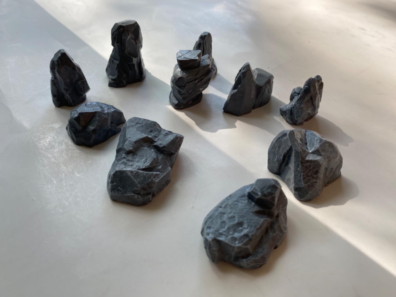 Warmtree 10 Pcs Fake Rocks for Diorama Supplies, Mini Terrain Stones | Scene Accessories for Miniature Terrain Micro Train Landscape Railway Sand Fairy Garden Accessories (Green) customer photo 2