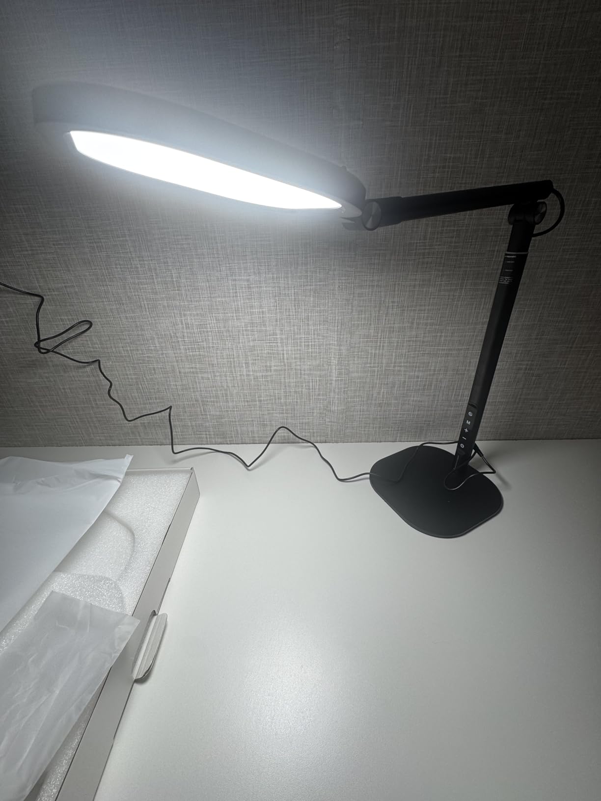 LitONES Tall LED Desk Lamps Home Office, Edge-Lit Eye-Care, 50 Light Modes | 40