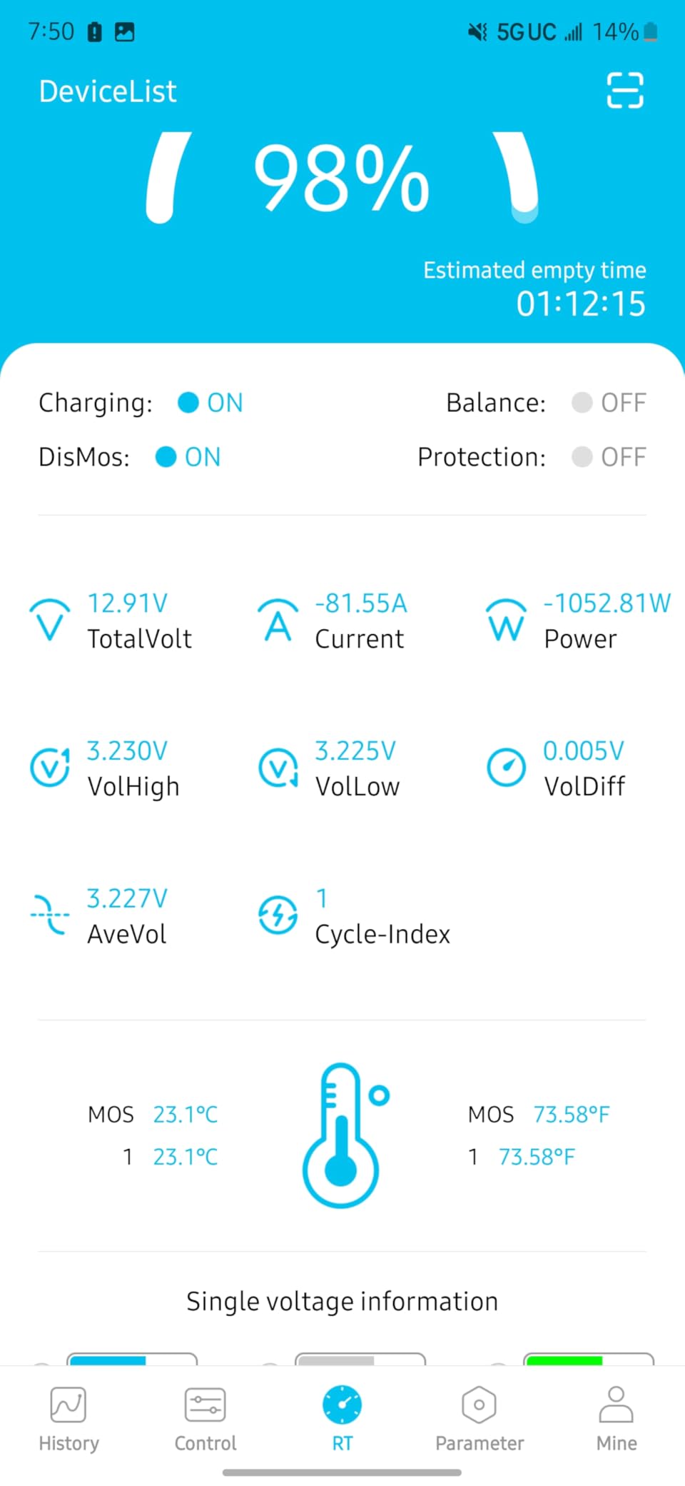 12V 100Ah Bluetooth LiFePO4 Battery for RV, Trolling Motors, Boat | 100A BMS, 1280Wh, Group 24, Lightweight Compact, 15000+ Deep Cycle Lithium Battery for Yacht, Marine, Solar, Camper, Off-Grid customer photo 1