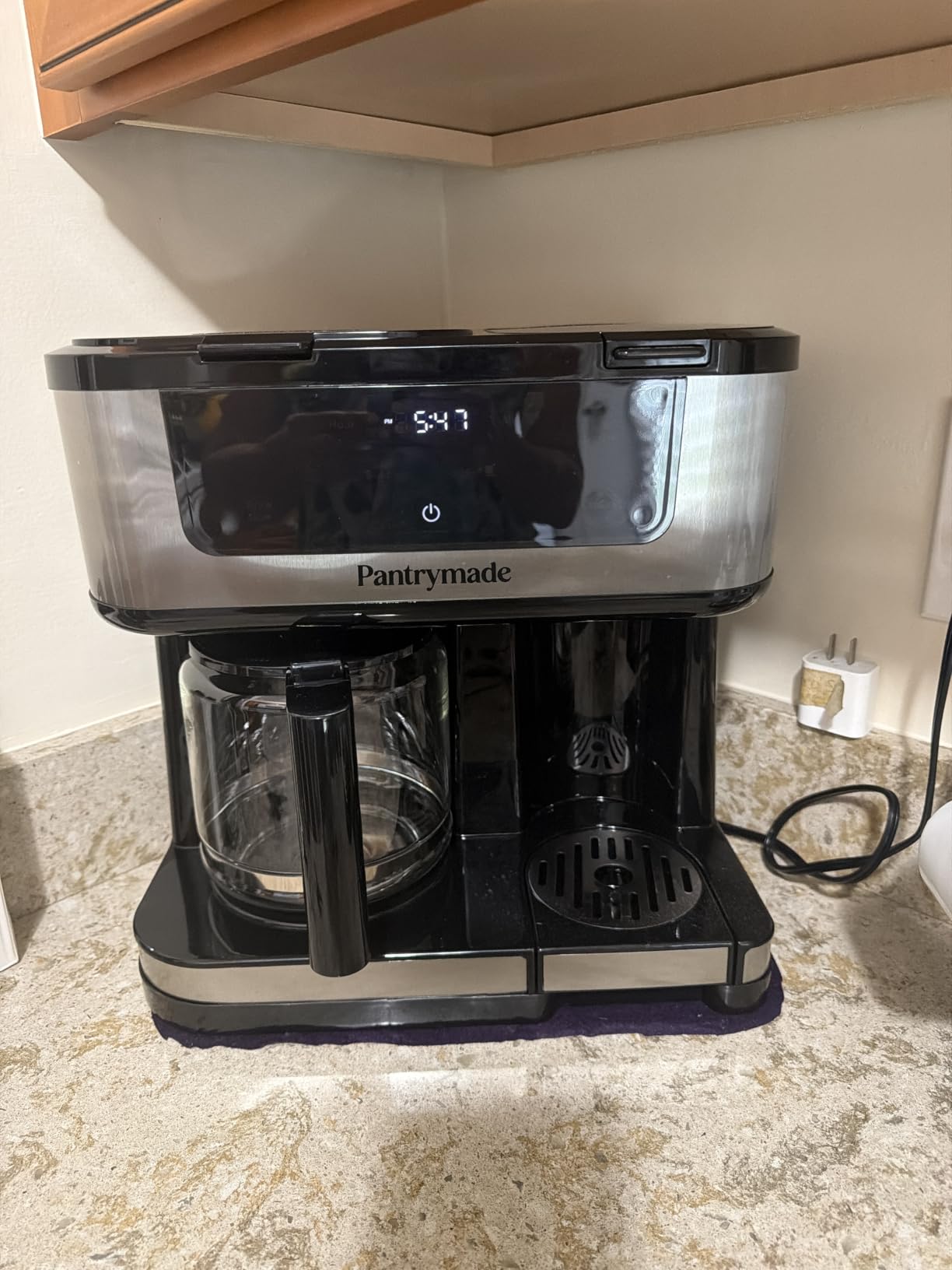 Pantrymade Dual Brew Coffee Maker, 12-Cup Drip & Single Serve K-Cup, Black customer photo 1