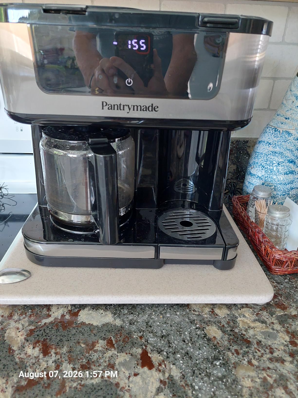 Pantrymade Dual Brew Coffee Maker, 12-Cup Drip & Single Serve K-Cup, Black customer photo 2